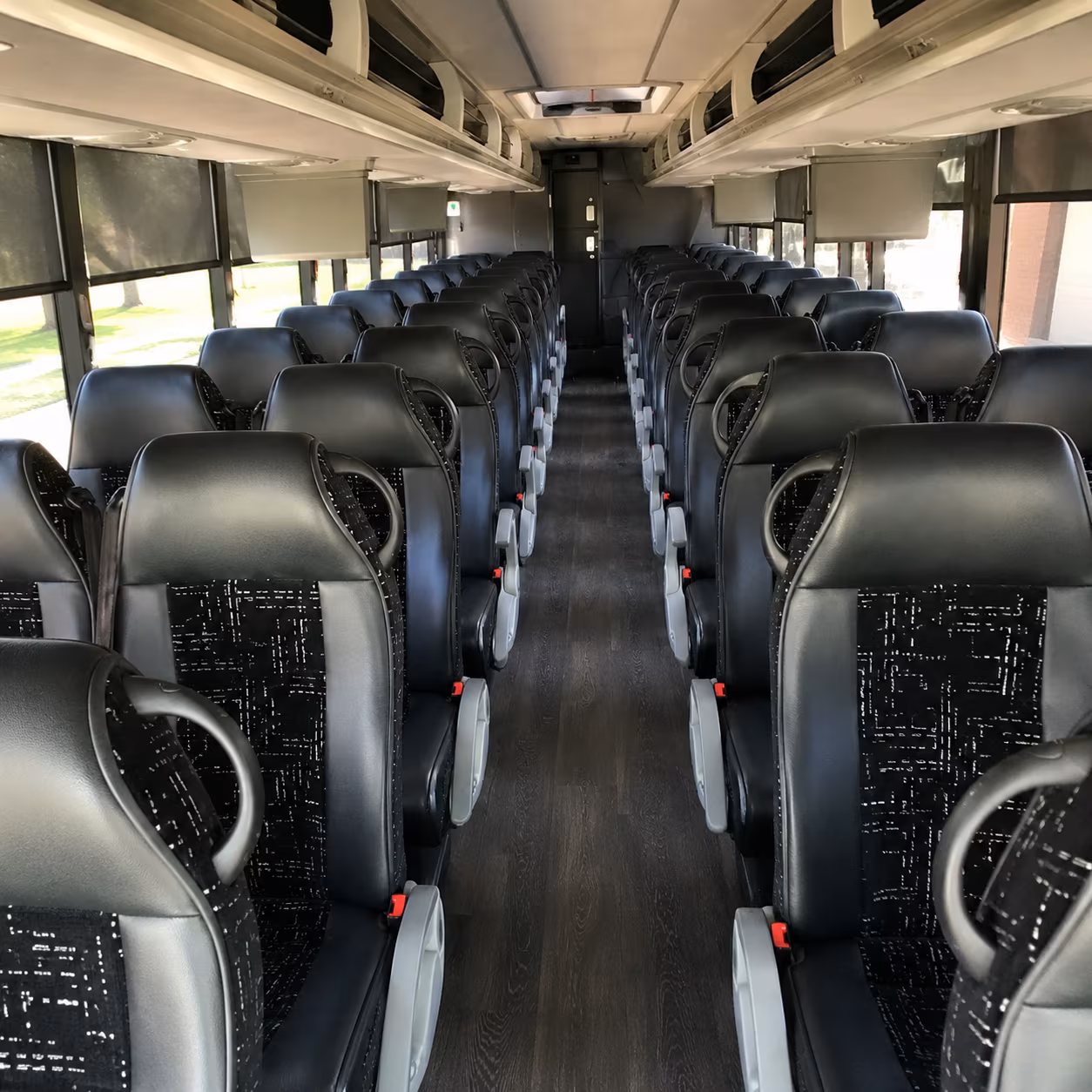 56 passenger charter bus inside