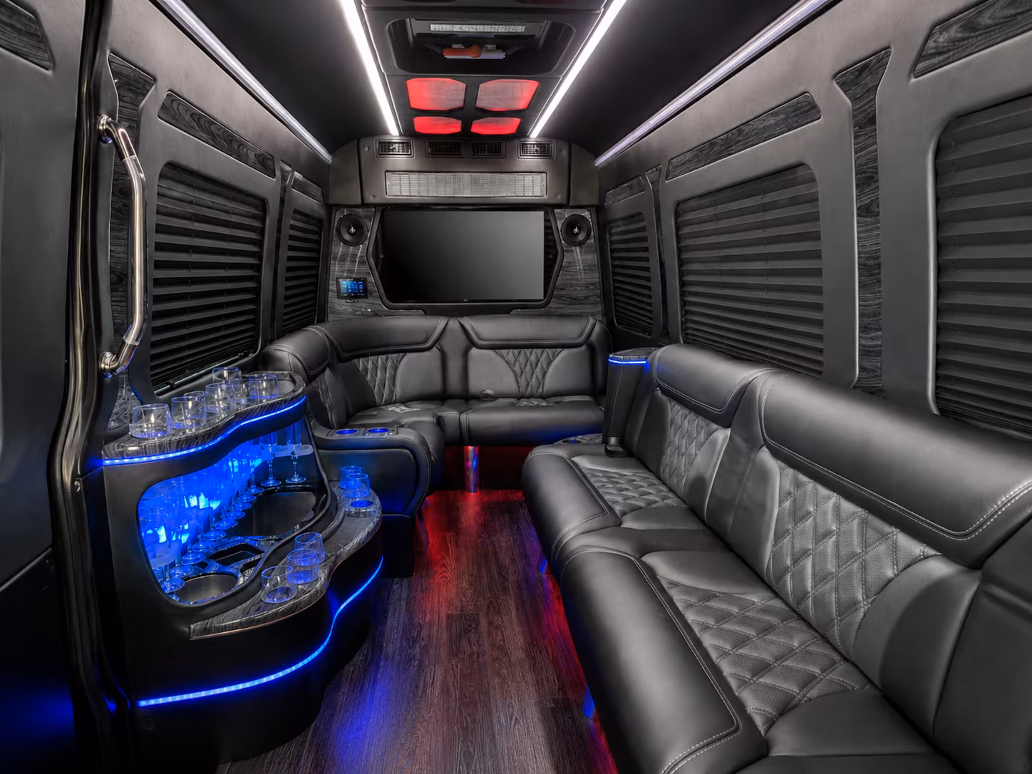 el paso 25 passenger party bus inside