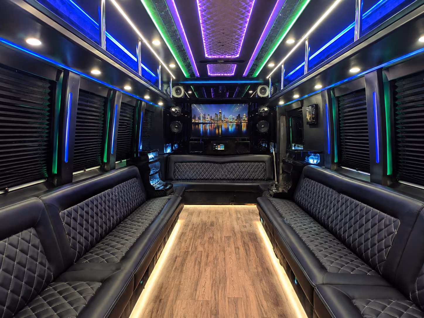 el paso 25 passenger party bus interior
