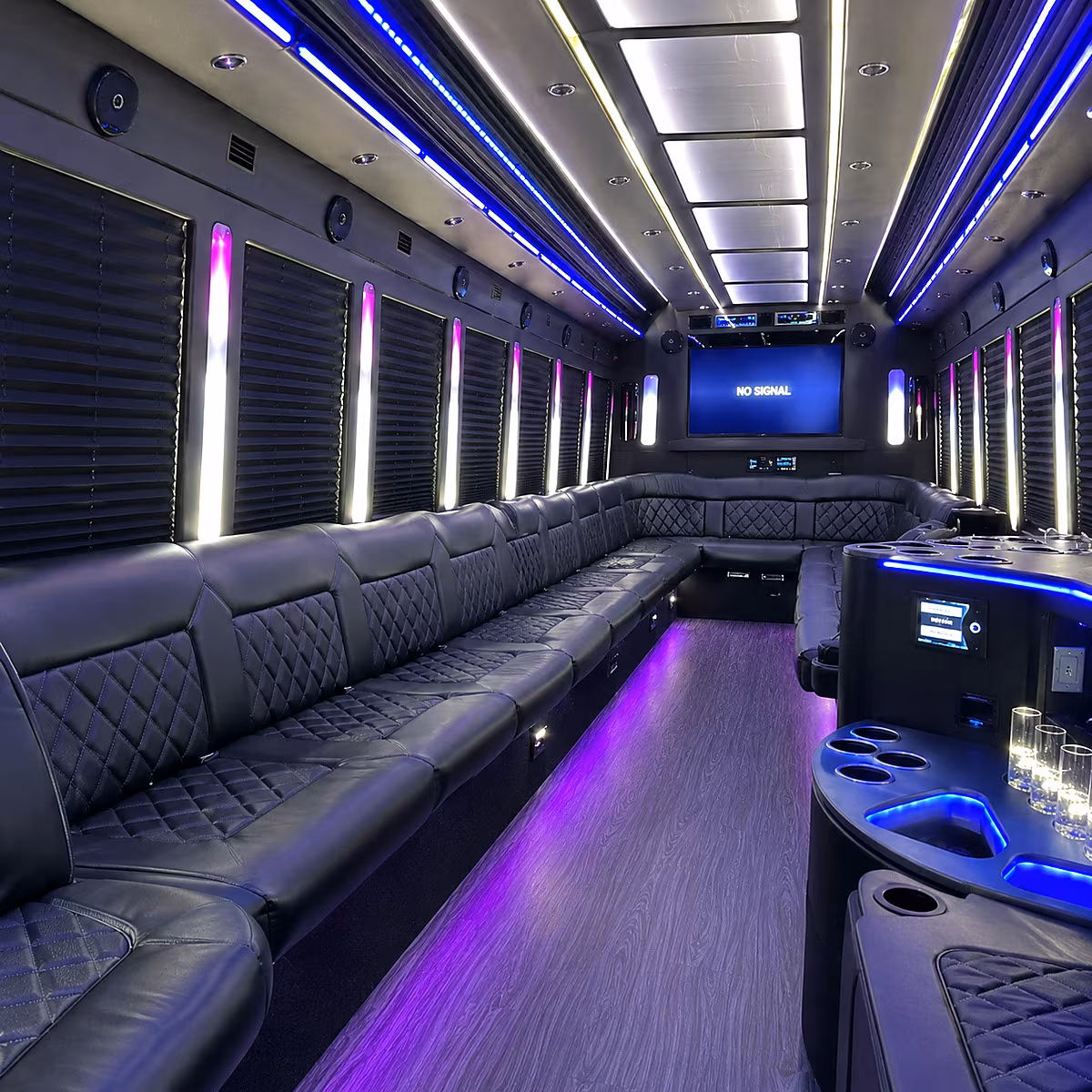 el paso 30 passenger party bus inside